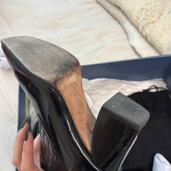 Paige Frankie Black Patent Boots - Picture 6 of 10